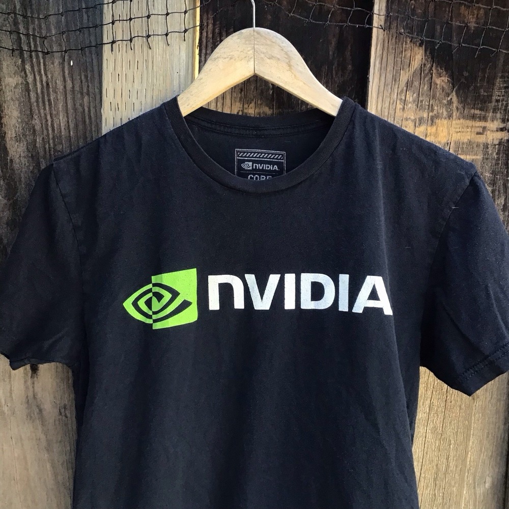 NVIDIA Core Series Logo Graphic T-Shirt Black Tech Promo Tee Men's Small - Picture 2 of 8
